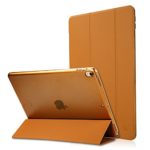 Jisoncase iPad Pro 10.5 Case Magnetic Smart Cover with Auto- wake/ Sleep Function, Brown/Yellow ( JS-PRO-14N20)