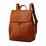 WINK KANGAROO Fashion Shoulder Bag Rucksack PU Leather Women Girls Ladies Backpack Travel bag (brown)