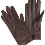 Isotoner Women’s Spandex Shortie Unlined Glove,Brown,One Size