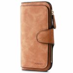Wallets For Women Fashion Leather Clutch Purse Long Ladies Credit Card Holder Organizer Women Wallet Female Purse (Brown)