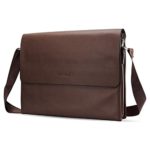 MODAN Dark Brown Leather Laptop Messenger Bag Case Cover Satchel for 16″ Laptop, Macbook and Tablets