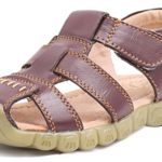 Femizee Closed-Toe Casual Outdoor Sandals for Boys Girls(Toddler/Little Kid/Big Kid),Brown,1203 CN27