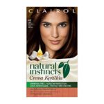 Clairol Natural Instincts Semi-Permanent Hair Color Kit, 4 Coffee Crème Dark Brown Color, Ammonia Free, Long Lasting for 28 Shampoos