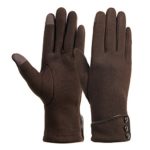 JOYEBUY Stylish Women’s Screen Gloves Warm Lined Thick Touch Winter Gloves (Brown)