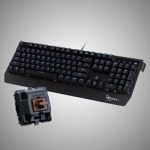 ROSEWILL Clicky Mechanical Gaming Keyboard with Cherry MX BR Switch, Backlit Brown LED Gaming Mechanical Keyboard & 104 Key Full Size Gamer Keyboard for PC & Computer (RK-9300BR)