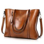 Essfeeni Top Handle Bag Shoulder Bag Satchel Handbags Tote Purse for Women Lady Brown