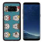 Luxlady Premium Samsung Galaxy S8 Aluminum Backplate Bumper Snap Case IMAGE ID: 32142911 Cute vector skull icons set with different elements such as moustache diamond crown hat glasse