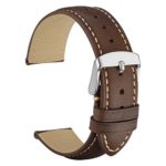 WOCCI Watch Band – Vintage Leather Watch Strap, Choice of Color and Width (18mm,19mm,20mm,21mm or 22mm)