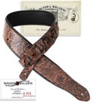 Walker & Williams G-971 Chestnut Brown Western Embossed Strap with Soft Padded Back