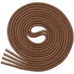 Miscly Waxed Thin Round Dress Shoelaces [3 Pairs] 3/32″ Thick – by 36″ (91 cm), Brown