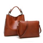 Obosoyo Women Shoulder Tote Satchel Bag Lady Messenger Purse Top Handle Hobo Handbags Brown