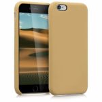 kwmobile TPU Silicone Case for Apple iPhone 6 / 6S – Soft Flexible Rubber Protective Back Door Cover – Light Brown