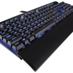 Corsair CH-9101030-NACORSAIR K70 LUX Mechanical Gaming Keyboard – Backlit Blue LED – USB Passthrough & Media Controls – Linear & Quiet – Cherry MX Red