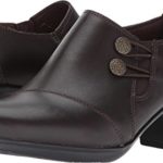 Clarks Women’s Emslie Warren Slip-on Loafer,Dark Brown,8.5 W US