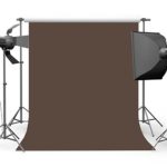 Mehofoto Solid Color Photography Backdrops Dark Brown Backdrop for Portraits Professional Collapsible Photo Background for Photographers 5×7