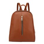 Bags,AIMTOPPY Woman Fashion Leather Backpack Female Preppy Style Zipper Mochila School Bag (Brown)