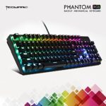 TECWARE Phantom 104 Mechanical Keyboard, RGB LED, Outemu Brown Switch, Extra Switches Provided, Excellent for Gamers