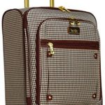 Nicole Miller Taylor 20″ Expandable Spinner Suitcase (Brown Plaid)
