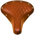 Fito Made in Taiwan GS Classic Beach Cruiser Fixie Fixe Gear Bike Bicycle Saddle Seat with Spring Suspension (Brown)