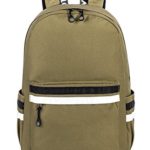 Water-Resistant 15.6 inch Laptop School Backpack, Lightweight Causal Travel Daypack for Sports Hiking Light Brown