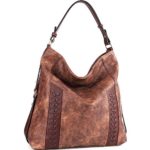 WISHESGEM Women Handbags Hobo Bags Top-Handle Shoulder Tote Bags PU Leather Fashion Purse Coffee