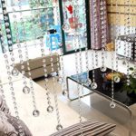Hot Sale!DEESEE(TM)Crystal Glass Bead Curtain Luxury Living Room Bedroom Window Door Wedding Decor
