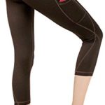 MYoga Women’s Yoga Pants Workout Leggings Running Tights Active Pants w Side Pockets (M, SP_B)