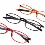 GSXT Optical Unisex 3 Pack Ultra Light Weight Readers,1 Pair Each Red, Black and Brown (2.50)