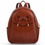 Mini Backpack, COOFIT Bowknot School Bag Fashion Mini Daypack Small Backpack Purse for Women (Brown)