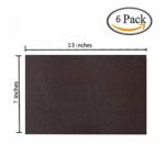 6 Pieces Leather Patch, Adhesive Backing Leather seat Patch for Repair Sofa, Car Seat, Jackets, Handbag, 13 by 7 Inch, Dark Brown