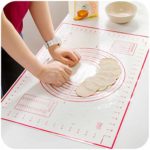 Hot Sale!DEESEE(TM)Hot Fiberglass Silicone Dough Rolling Baking Mat Pastry Clay Pad Sheet Liner FC (Red)