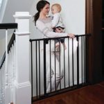 “Light The Way Gate” by North States: Light-Sensing LEDs add Extra Safety for gate Access at Night. Hardware and Pressure Mount. Fits Openings 28.5″ to 38.25″ Wide (29.3″ Tall, Bronze)
