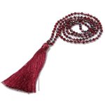VEINTI+1 Bohemia Crystal Glass Beads with Tassels Long Sweater Chain Women’s Winter Necklace