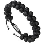 murtoo Essential Oil Bracelet Adjustable Beads Bracelet Lava Rock Stone Bracelet Perfume Diffuser Bracelet, 7”-9” Gift