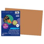 Pacon SunWorks Construction Paper, 12-Inches by 18-Inches, 50-Count, Brown (6707)