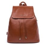 BOSTANTEN Vintage Women’s Leather Backpack Casual Daypack Handbags for Ladies & Girls Brown