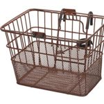 Retrospec Detachable Steel Half-Mesh Apollo Lift-Off Bike Basket with Handles, Brown
