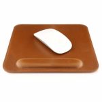 Otto Leather Leather Mousepad with Wrist Rest, Light Brown (OTTO217)