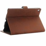 Jennyfly iPad Mini 3 Case,Easy Viewing Slim Fit Duralble PU Leather Book Style Stand Protection Case Hard Cover with Card Slot for 7.9 inch iPad Mini 1/2/3 – Dark Brown