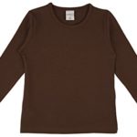 Lovetti Girls’ Basic Long Sleeve Round Neck T-Shirt 7 Brown