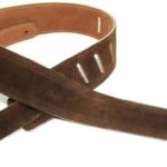 Perris Leathers Suede Guitar Strap Soft – Fits Guitars | Bass | Acoustic | Electric | 2” Inch Leather Width & Adjustable 44.5″ to 53″ Long, Brown