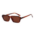 Vertily Outdoor Retro Polarized Square Designer Eyeglasses Women Men UV Glasse (Brown)