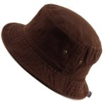 E-Flag Mens 100% Cotton Fishing Hunting Summer Bucket Cap Hat (S/M, Brown)