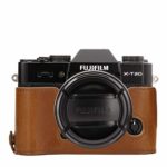 Megagear MG959 Fujifilm X-T20, X-T10 Ever Ready Leather Camera Half Case Strap Battery Access, Light Brown