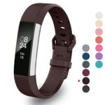 GreenInsync Fitbit Alta Band, Alta HR Classic Replacement Bands Small Accessory Watch Band for Fitbit Alta/Fitbit Alta HR Wristbands W/Same Color Metal Clasp and Fastener (Brown)