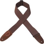 Levy’s Leathers MSSC8-BRN 2″ Cotton Guitar Strap, Brown