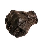 Men’s Brown Leather Motorcycle Gloves With Touchscreen Finger and Knuckle Protector Motor Racing Gloves (XL, Brown,Perforated)