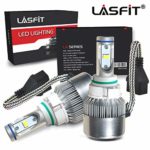 LASFIT 5202/PSX24W/2504/5200/5201/9009 LED Fog Light Bulbs 6000K Xenon White 72W 7600LM(Pack of 2)
