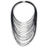 D EXCEED Ladies Gift Idea Jewelry Lightweight Multi Strand Statement Bib Necklace for Women