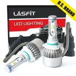 LASFIT H10 9140 9145 LED Fog Light Bulbs 72W 7600LM 6000K Xenon White Internal Driver All-in-One Conversion Kit (Pack of 2)